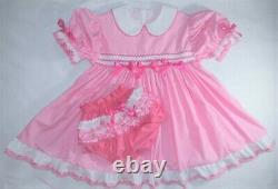 Adult Baby Sissy Littles ABDL Strawberry Pie Dress Set Custom Made Binkies n Bow