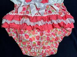 Adult Baby Sissy Littles Dress UP SPRING FLOWER ROMPER Binkies n Bows
