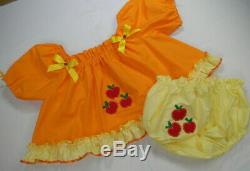 Adult Baby Sissy Littles MLP APPLEJACK CROP TOP Diaper Cover Dress Up 2pc Set