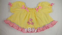 Adult Baby Sissy Littles MLP FLUTTERSHY CROP TOP Diaper Cover Dress Up 2 pc Set