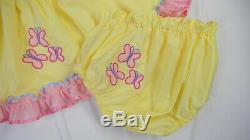 Adult Baby Sissy Littles MLP FLUTTERSHY CROP TOP Diaper Cover Dress Up 2 pc Set