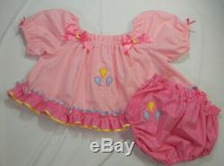 Adult Baby Sissy Littles MLP Pinkie Pie CROP TOP Diaper Cover Dress Up 2 pc Set
