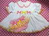 Adult Baby Sissy Littles New White Birthday Cake Double Cutie Collar Dress Set