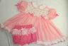 Adult Baby Sissy Littles Pink Faux Smocked Dress Set Diaper Cover Binkies N Bows