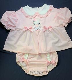 Adult Baby Sissy Littles abdl PINK Lamb Diaper Shirt Set Dress Up Chest Sz 52