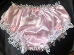 Adult Baby Sissy Panties and Bra Baby pink Satin, hips/chest 36
