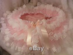 Adult Baby Sissy Pink Allround Diaper Nappie Cover Panties Knickers Fancy Dress