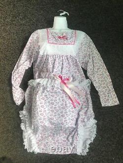 Adult Baby Sissy Pink Floral Romper / Playsuit up to 40 Chest