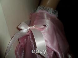 Adult Baby Sissy Pink Satin Organza Pretty Ruffle Dress 46 Puffed Sleeves