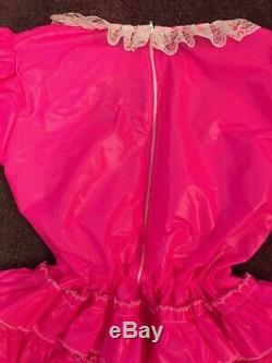 Adult Baby Sissy Pink Waterproof Romper / Playsuit up to 42 Chest