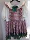 Adult Baby Sissy Red And Green Plaid Dress