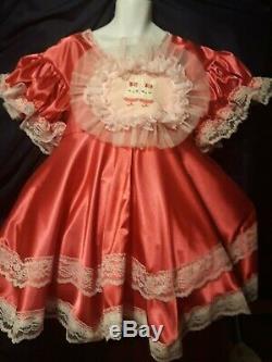 Adult Baby Sissy SATIN Lace PARTY Dress BALARENA BUNNIES