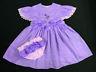 Adult Baby Sissy Vintaqe Style Pin Tuck Purple Dress Set