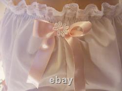 Adult Baby Sissy White Cotton Frilly Bum Diaper Cover Panties Fancydress Cosplay
