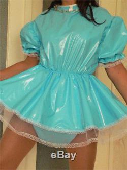 Adult Baby Sissy Zofe pvc dress Süßes PVC Kleidchen mit Rüschen AB ABDL