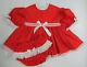 Adult Baby Sissy Abdl Littles Wysiwyg Red Holiday Dress Set Ready To Ship