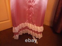 Adult Babysissymaidsunisextv/cd Long Sleeve Satin & Lace Nightie Dress