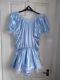 Adult Babysmaidssissyunisex Gorgeous Satin & Lace Poppered Romper With Skirt