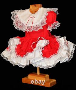 Adult Maid Baby Sissy Girl Red mini dress Cosplay Costume Tailor-made