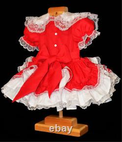 Adult Maid Baby Sissy Girl Red mini dress Cosplay Costume Tailor-made