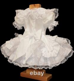 Adult Maid Baby Sissy Girl White Mini Dress Cosplay Costume Tailor-made