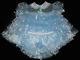 Adult Sissy Baby Frilly Ruffles Baby Dress Set Light Blue