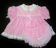 Adult Sissy Baby Pvc Dress 2 Pcs Set Light Pink