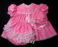 Adult Sissy Baby Pvc Dress 3 Pcs Set