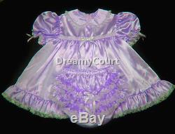 Adult Sissy Baby Satin Baby Dress Lavender