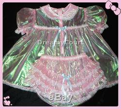 Adult Sissy Baby Super-shin Laser Baby Dress Pink