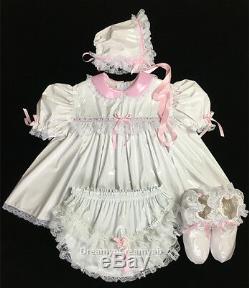 Adult Sissy Innocent Baby Pvc Dress 4 Items Set (sz L)