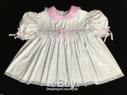 Adult Sissy Innocent Baby Pvc Dress 4 Items Set (sz Xl)