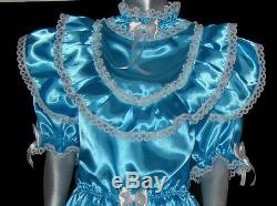 Adult baby Kleid Zofenkleid Sissy maid pink poolblau XL