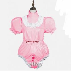 Adult baby Romper vinyl Maid Sissy Pvc Lockable Cosplay Costumes Tailor-made