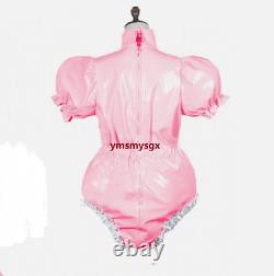 Adult baby Romper vinyl Maid Sissy Pvc Lockable Cosplay Costumes Tailor-made