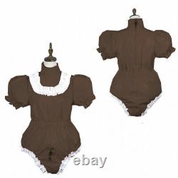 Adult baby Romper vinyl Maid Sissy Pvc Lockable Cosplay Costumes Tailor-made