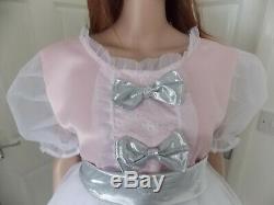 Adult baby satin and net princess dress sissy lolita cosplay