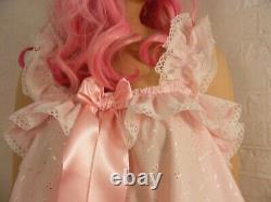 Adult baby sissy DDLG dress pink broderie anglais lo0lita nighty fancy dress
