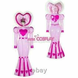 Adult baby sissy maid PVC dress Fishtail bind costume Tailor-made Free shipping