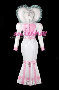 Adult baby sissy maid PVC dress Fishtail lockable bind costume G2339/G2397
