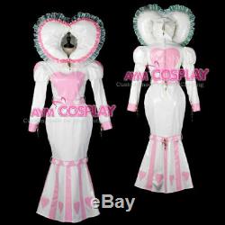 Adult baby sissy maid PVC dress Fishtail lockable bind costume Tailor-made