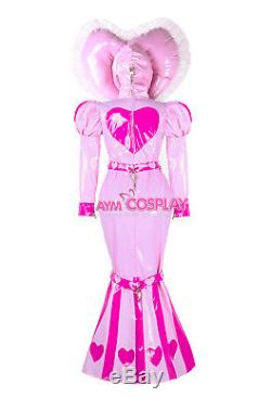 Adult baby sissy maid PVC dress Fishtail lockable bind costume Tailor-madeG2339