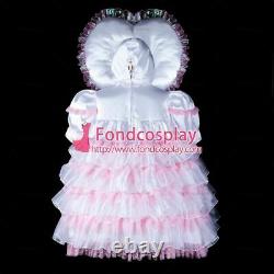 Adult sissy Maid satin organza dress lockable Tailor-made#