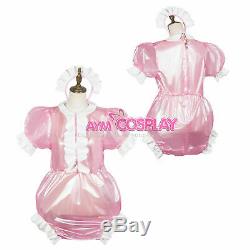 Adult sissy baby Maid PVC Dress Vinyl lockable CD/TV Tailor-made