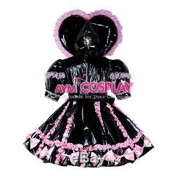 Adult sissy baby Maid PVC Dress Vinyl lockable CD/TV Tailor-madeG2285