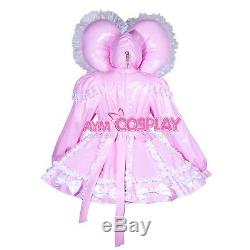 Adult sissy baby Maid PVC Dress Vinyl lockable TV Unisex Tailor-madeG3900