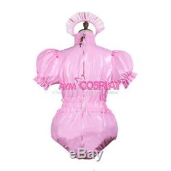 Adult sissy baby PVC Romper lockable vinyl Unisex tailor-madeG3743