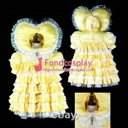 Adult sissy baby maid satin dress lockable Tailor-made12
