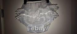 All sizes RUFFLED PVC FRILLY lace PANTS LOLITA SISSY MAID adult baby Sized