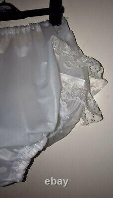 All sizes RUFFLED PVC FRILLY lace PANTS LOLITA SISSY MAID adult baby Sized